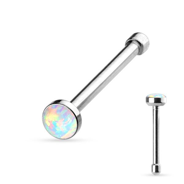 1 Näspiercing i 316L-stål med opalite (4 färgval) 3 grön