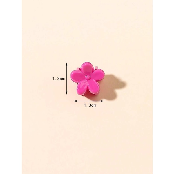 50 stk Sort og hvid Blomstformede Hårspænder 13x13 mm