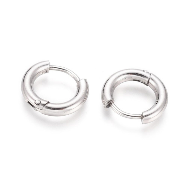 1Par 8 mm  Hoops örhängen i 316L kirurgiskt stål