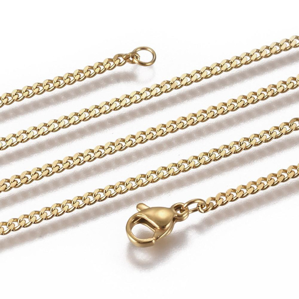*Unisex pansarlänk kedja i AISI 304 stål olika färg /längd Titanium 60 cm stål