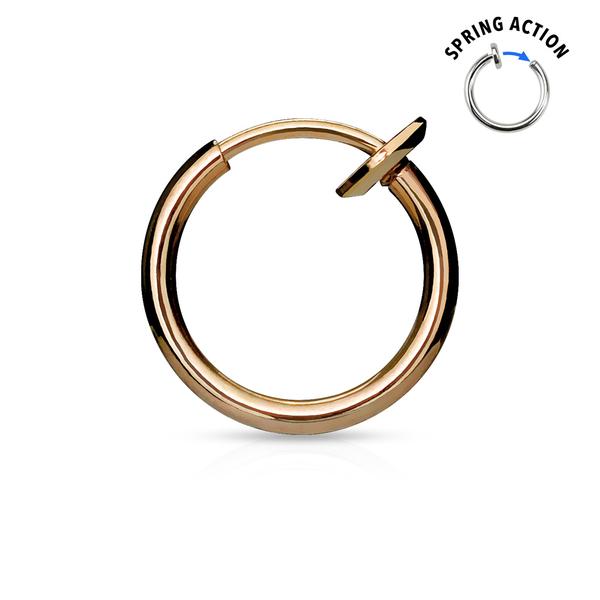 Clip On Titanium pläterad ring för näsa clip on ring guld