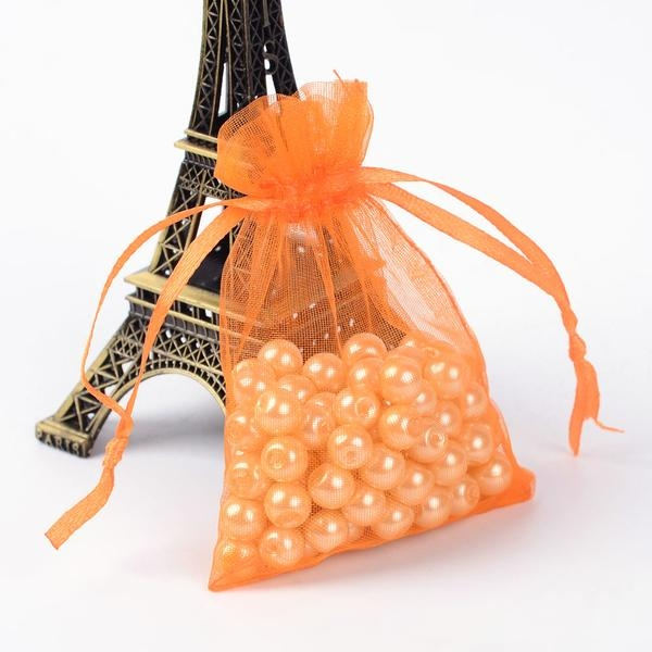 50 st. Orange Organza påsar c:a 7X9 cm.