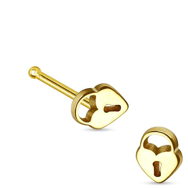 1 st Näspiercing i guldpläterade 316 Kirurgiskt stål (8  val) 5 evighet tecken