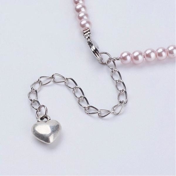 Vristlänk men 4 mm. glaspärlor (5 färg val) 3 Lila