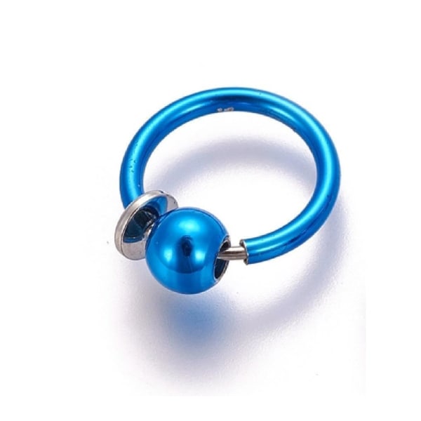 1 Mørkeblå Clip On Ringe med aftagelige kugler 13 mm Dark blue