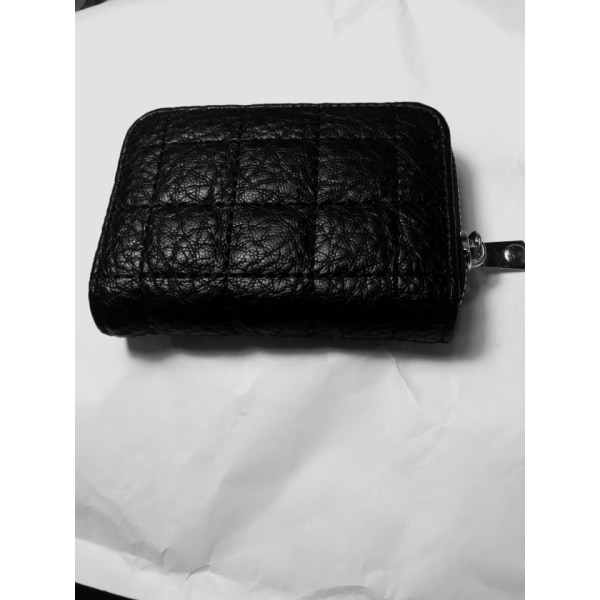 Black card holder in PU leather 11x8 cm (12 Fack) Black