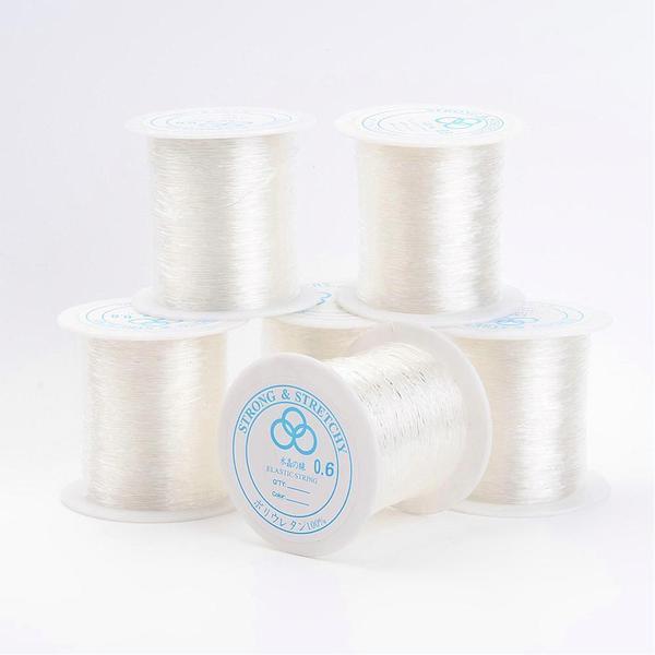TILBUD__TILBUD__1 rulle 100 mt. transparent elastisk tråd 0,6 mm. Ø