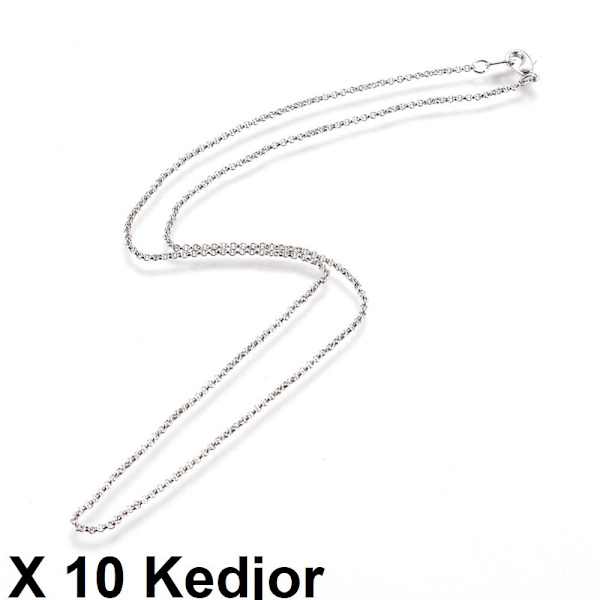 Obs10 St.Nickelfria Unisex Silverpläterade kedjor c:a 48cmx1,6mm