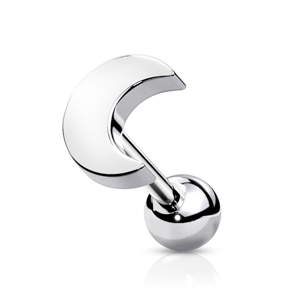 REA__Mnnformad Tragus/Cartilage Studs i Platina IP-316L stål