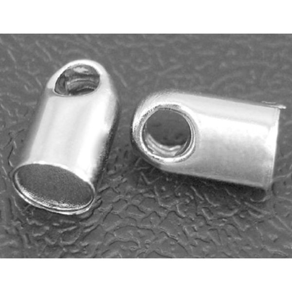 100 Nickelfria Silverpläterade avslutningar 4 mm. innerdiameter