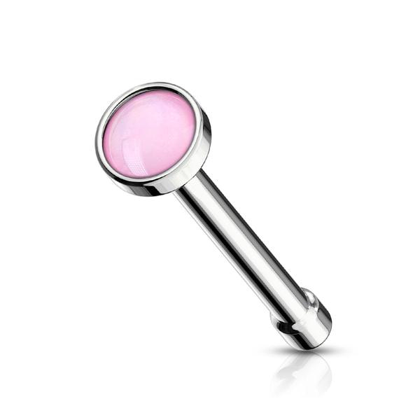 1 Näspiercing i 316 Kirurgiskt stål med "Glow in the dark" sten 4 Guld/Ljusblå