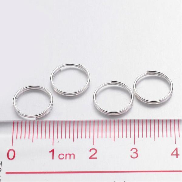 20 gr. (Lite over 120 ) 10 mm. Platinabelagte doble sikkerhetsringer Platinum steel