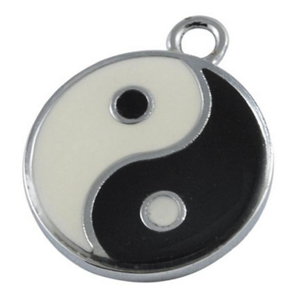 12 st Emaljerade berlocker med Yin Yang tecken
