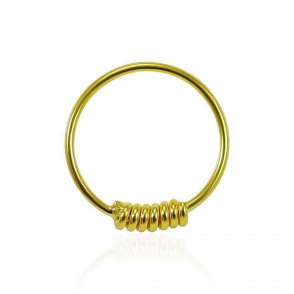 1st.12mm 925 Sterling Silver med guldöverdrag  näspiercing m.m.