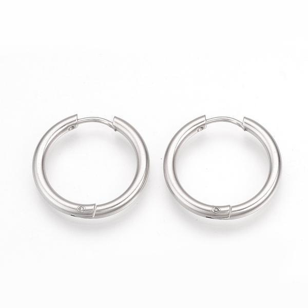1 Par 19 mm Hoops örhängen i  316L kirurgiskt stål