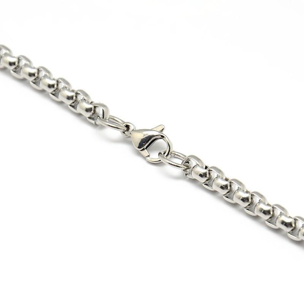 Unisex "Box-chain" länk kedja i AISI 304 stål 60 cm. X 3 mm