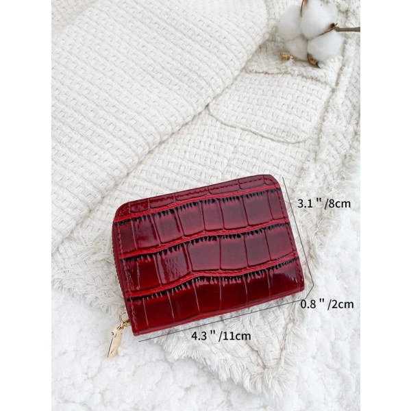 Korthållare i Krokodil imitation 11x8 cm (11 Fack) Red