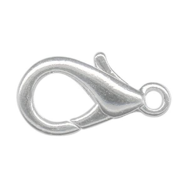 50 st. 10 mm. lobsterlås (5 färg val) Silver Silverpläterade 