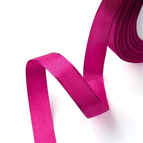 1 Rulle (25yard=22,89 mt.) Fuxia satinband 12 mm.