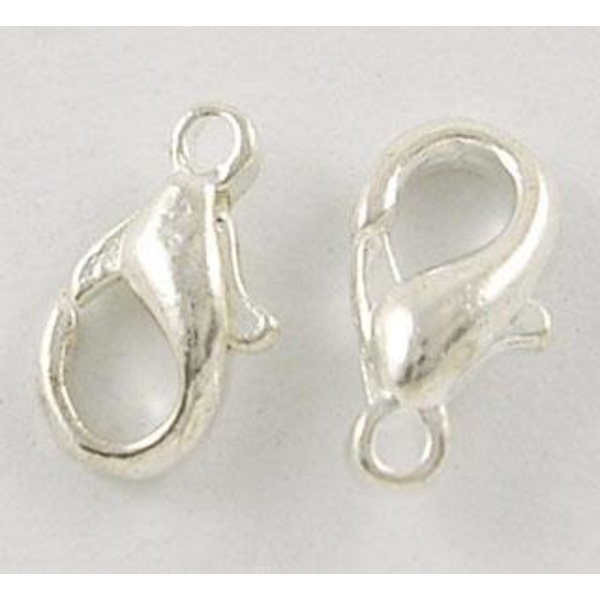 25 St. 12 mm. Lobsterlås  till smycken (3färg val) platina