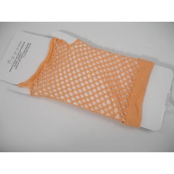 Orangefärgade  fingerlösa elastiska näthandskar