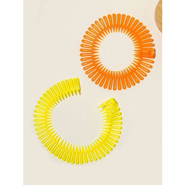 2 Zic zac diadem i plast (1Gul+1Orange)