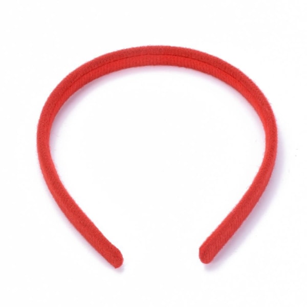 TILBUD___SALG___Rødt stoffkledd diadem 13 mm. bred