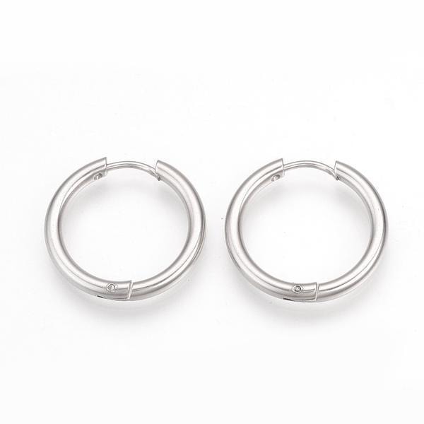 1 Par 17 mm Hoops örhängen i  316L kirurgiskt stål