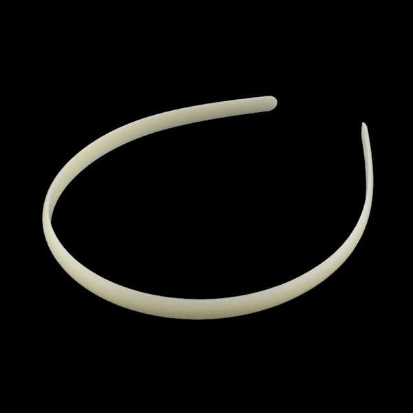 Hvit 9~9,5mm.mm. bred tannet plastdiadem