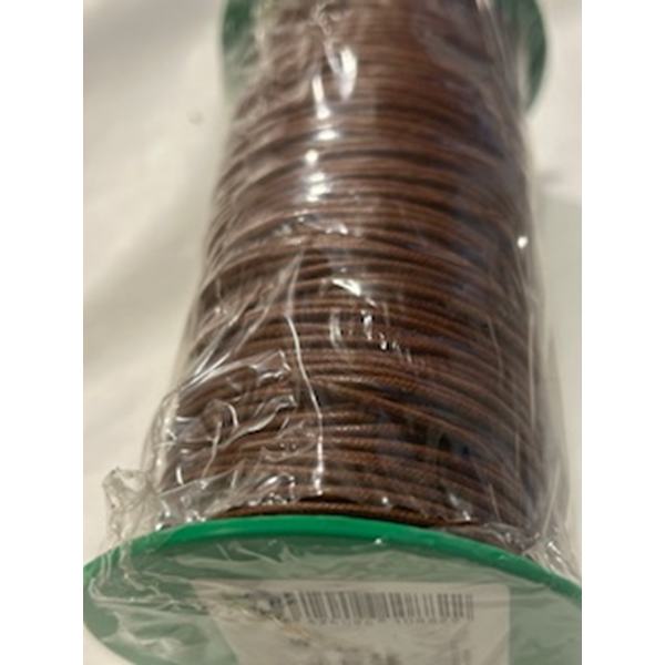 1 Rulle 100 meter vaxad brun bomull band  1,5 mm i diameter