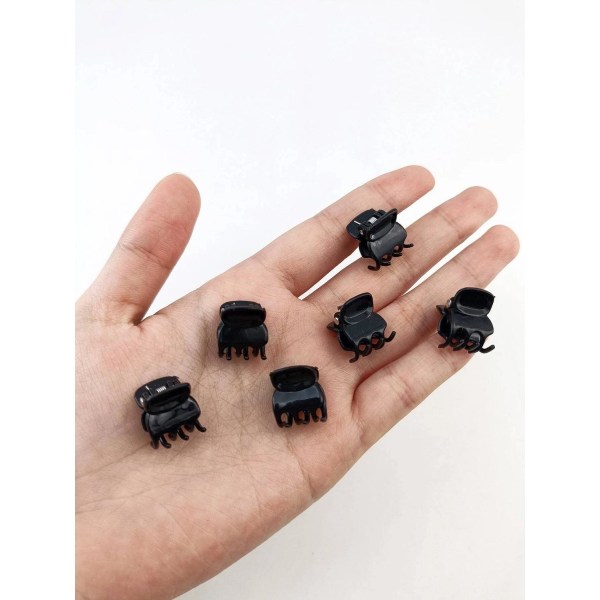 10 deler. Små sorte hårspenner 18x15 mm