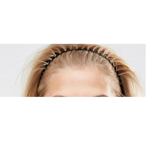 1 Brun  Zic zac diadem i plast
