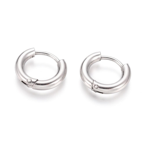 1Par 8 mm  Hoops örhängen i 316L kirurgiskt stål