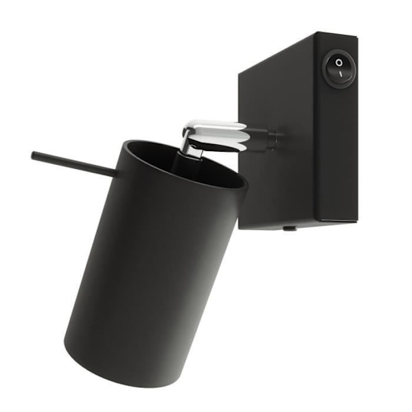 Sollux Ljusring Enkel spotlight, svart, 1x GU10