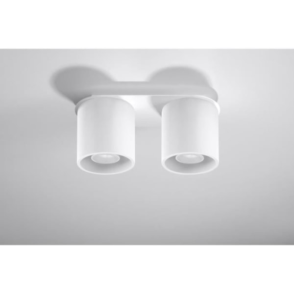 ORBIS 2 taklampa - SOLLUX - Vit - 2 GU10-lampor - Modern loftdesign för sovrum Vardagsrum Trappor Korridor