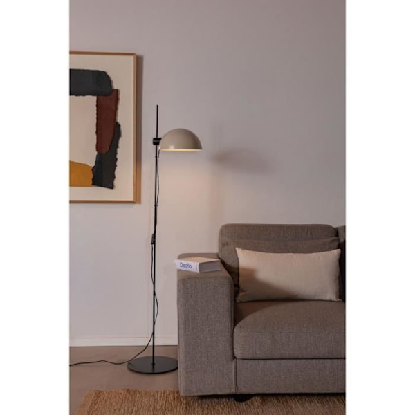 Lampadaire - Faro - DOMINICA - Beige - Stål - E27 - 150 cm NICKEL