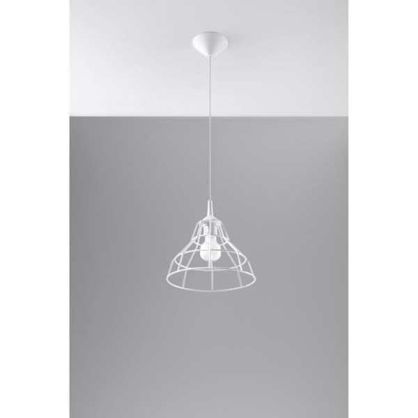 ANATA E27 LED Pendellampa Modern Loft BOHO Design Corridor - Vit - SOLLUX - 1 glödlampa - 60 Watt - A++ - E