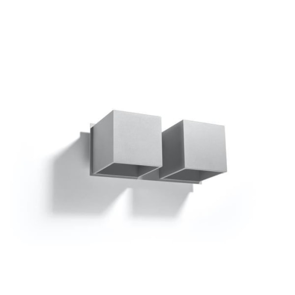 Applique QUAD 2 Grå Modern Inomhus Lamp för Sovrum Vardagsrum G9