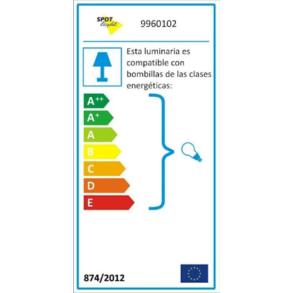 Äppellampa - Homemania - för inomhusbruk - 61 x 21 x 15,5 cm - Krom, Vit