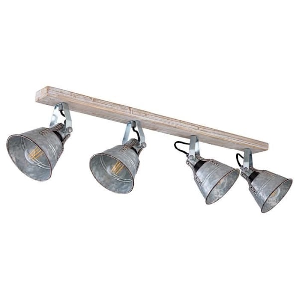 Taklampa, förzinkad, vridbar spot, L 82 cm, GÜNTHER I