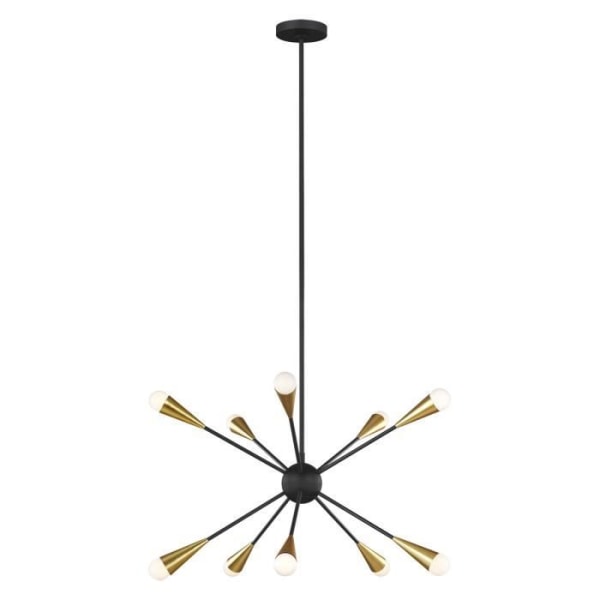 Elstead Jax 10-Light Chandelier, Midnight Black, G9