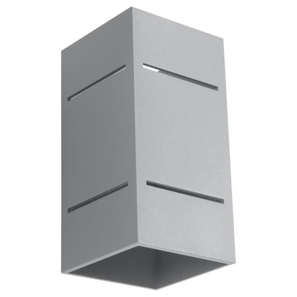Væglampe - SOLLUX - BLOCCO - Aluminium - G9 LED - Grå