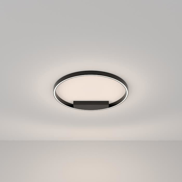 Maytoni Fælge Moderne integreret LED semi-forsænket loftslampe sort, 60cm, 4000K