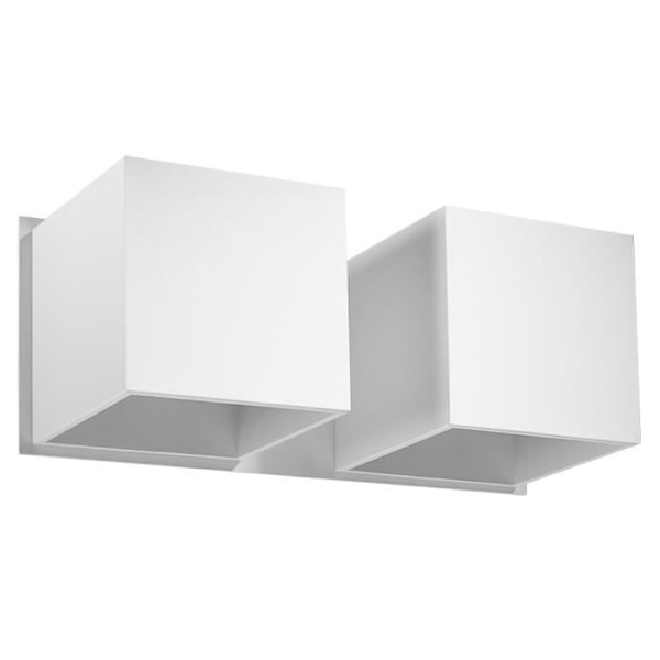 QUAD 2 Vägglampa Vit Modern Inredningslampa för Sovrum Vardagsrum G9