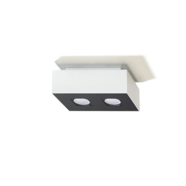 Loftslampe MONO 2 GU10 LED Spot Moderne Loft Design til soveværelse Stue Trapper Korridor - Hvid