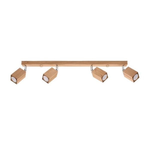 Takspot med 4 lampor - SOLLUX - Keke - Ek - 4x GU10 - Modern design - 40W