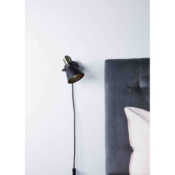 Væglampe - ALTON - Sort - Metal - 1 E14 pære - 40W - Indendørs Sort