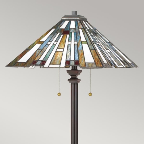 Elstead Quoizel Maybeck Gulvlampe Tiffany Vaillant Bronze