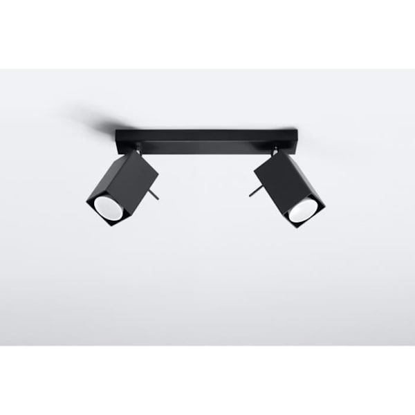 MERIDA 2 LED-taklampa - SOLLUX - Svart - 2 GU10-lampor - Modern Design LOFT Spot