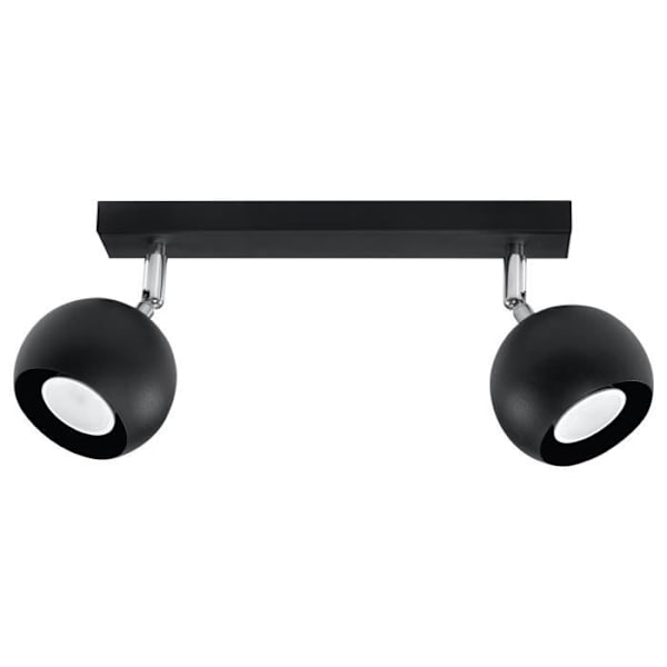 OCULARE 2 LED-taklampa - SOLLUX - Svart - 2 GU10-lampor - Modern design